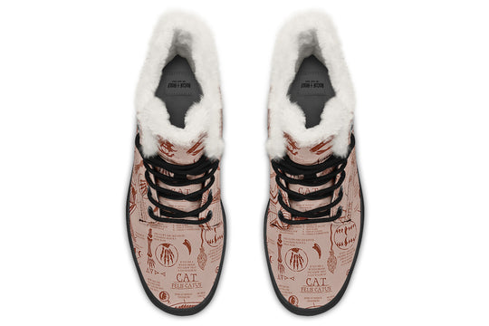 Blush Cat Study Winter Boots