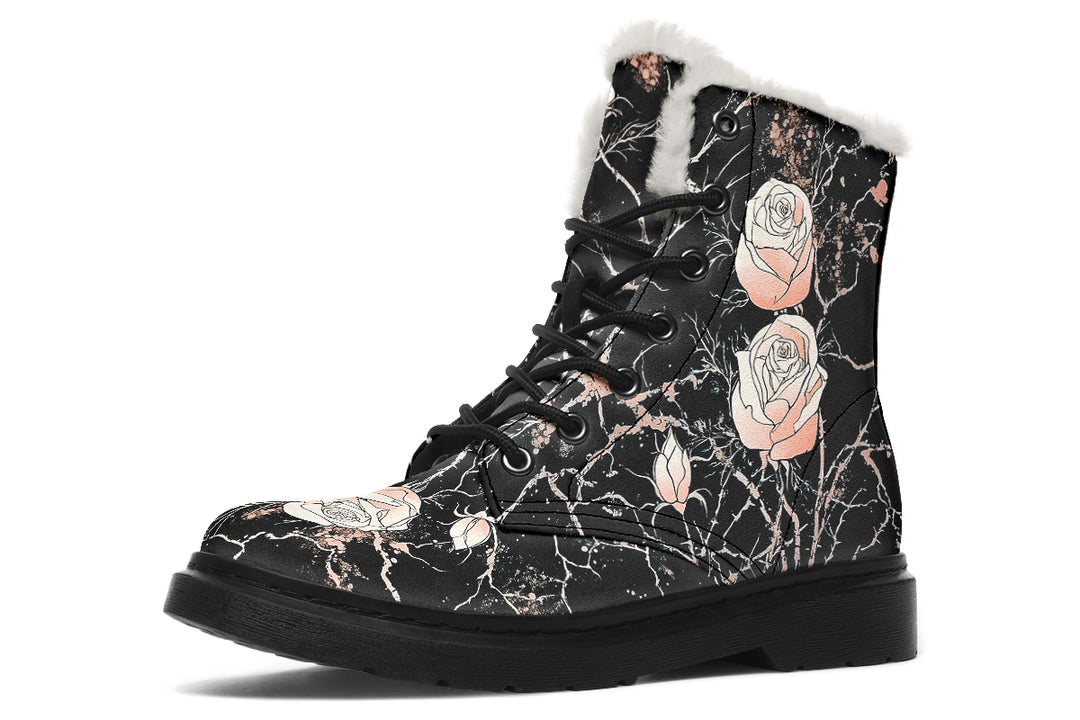 Blush Kintsugi Rose Winter Boots