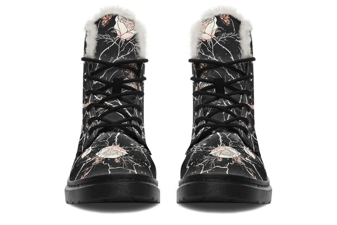Blush Kintsugi Rose Winter Boots