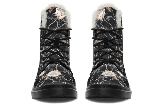 Blush Kintsugi Rose Winter Boots