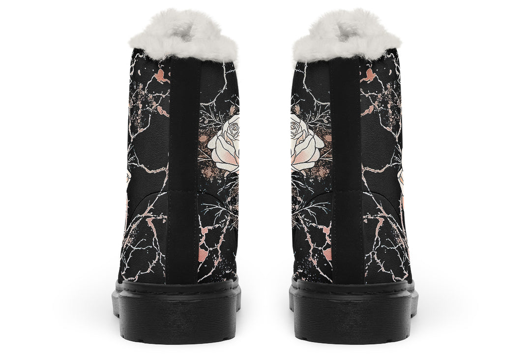 Blush Kintsugi Rose Winter Boots