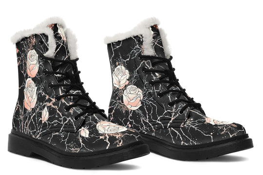 Blush Kintsugi Rose Winter Boots