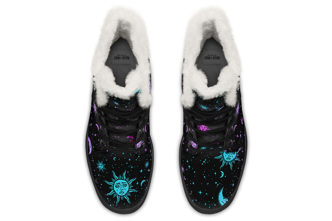 Celestial Pastel Winter Boots