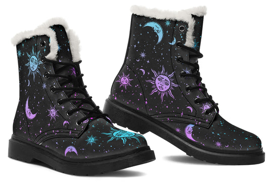 Celestial Pastel Winter Boots
