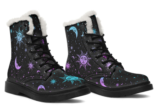 Celestial Pastel Winter Boots