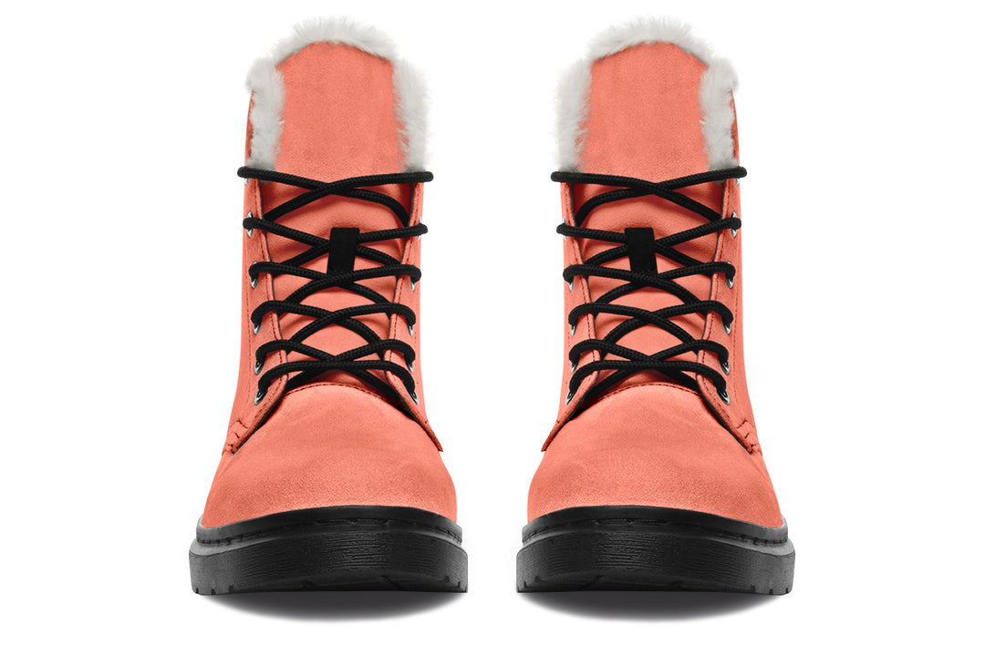 Coral Blush Winter Boots