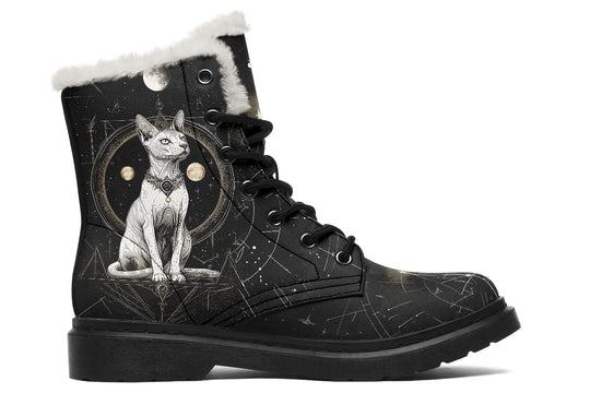 Cosmic Sphynx Cat Winter Boots