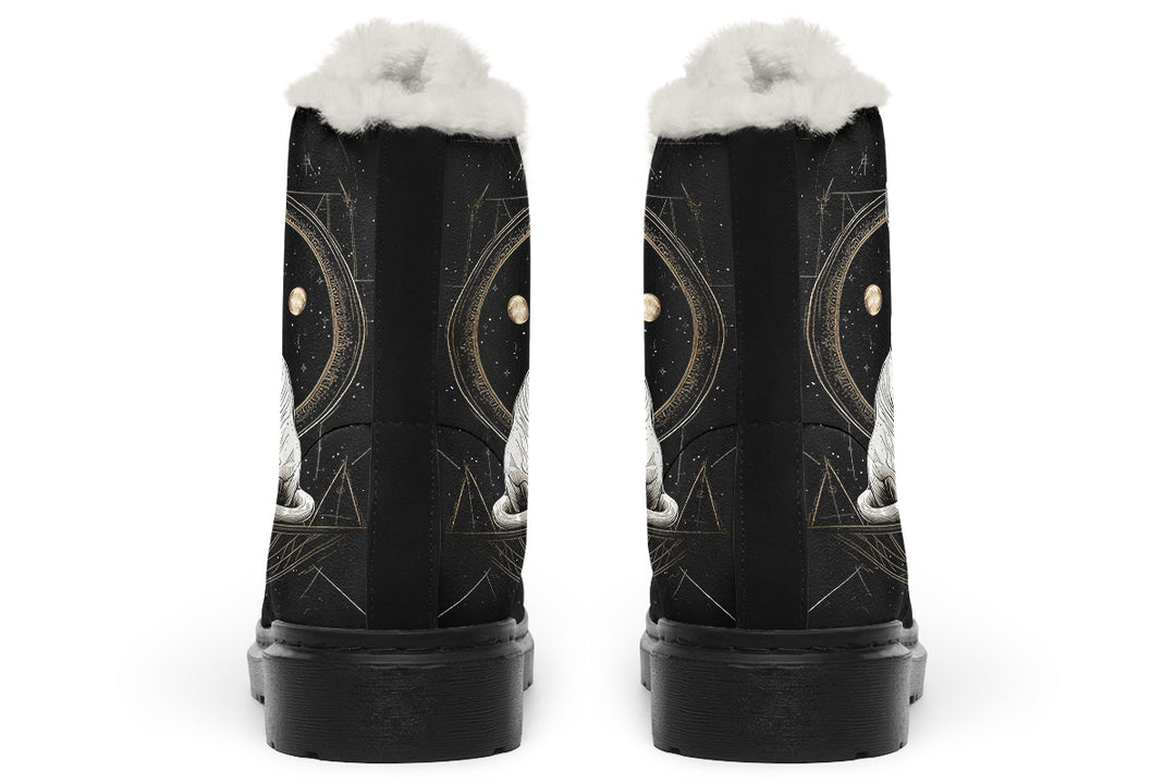 Cosmic Sphynx Cat Winter Boots