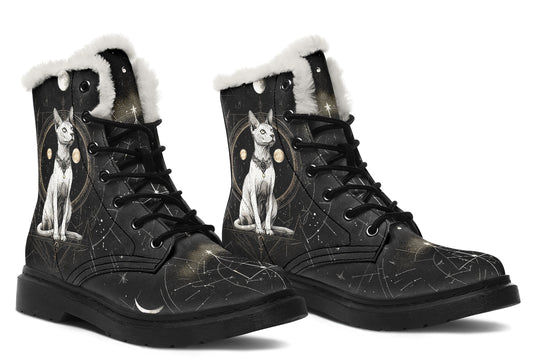 Cosmic Sphynx Cat Winter Boots