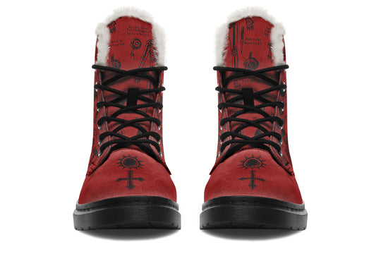 Crimson Vampire Study Winter Boots