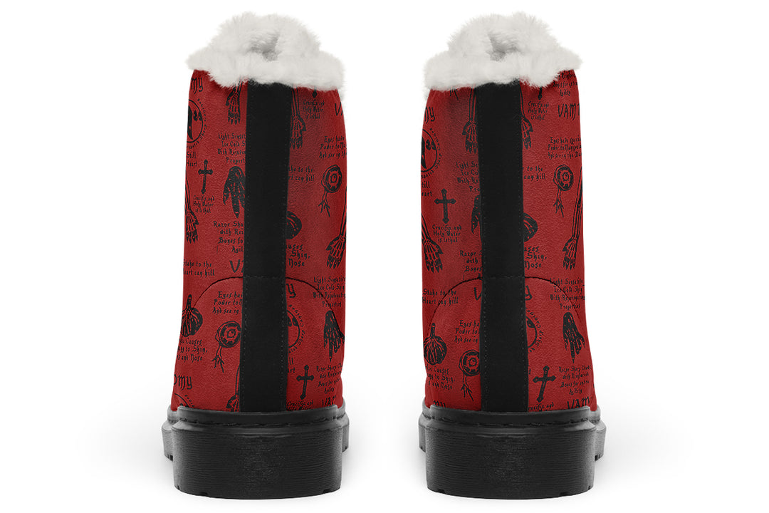 Crimson Vampire Study Winter Boots