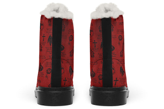 Crimson Vampire Study Winter Boots