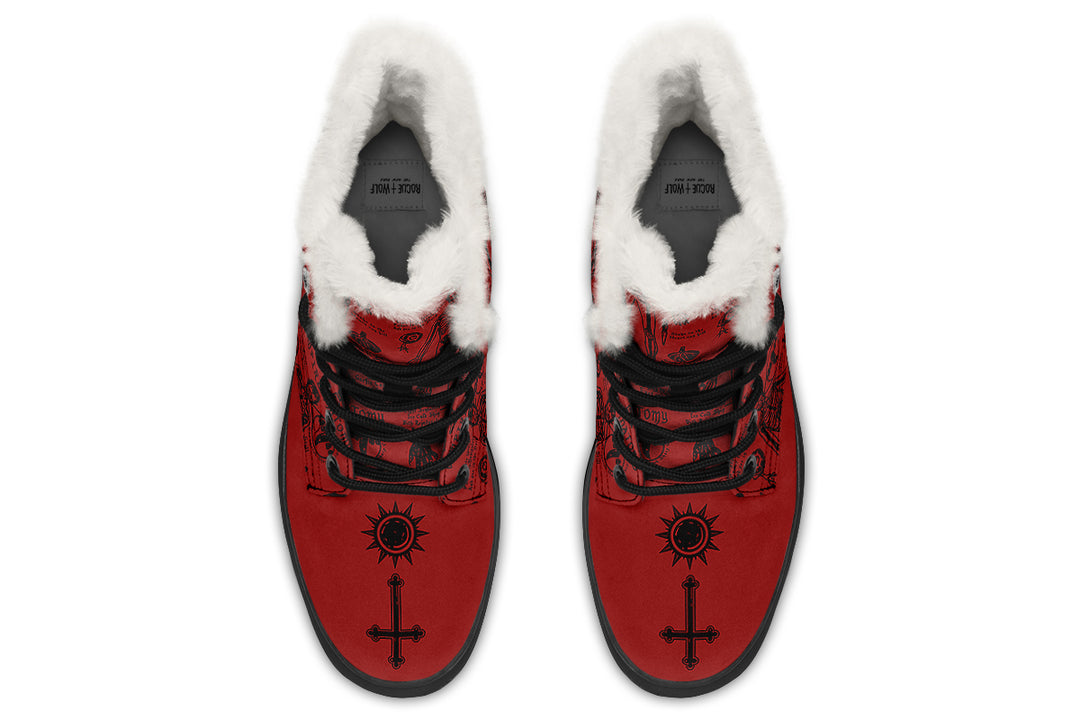 Crimson Vampire Study Winter Boots