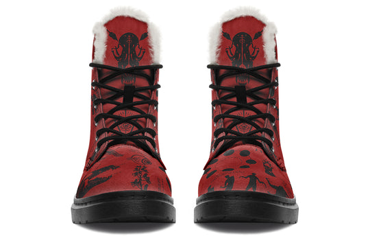 Crimson Wolf Study Winter Boots