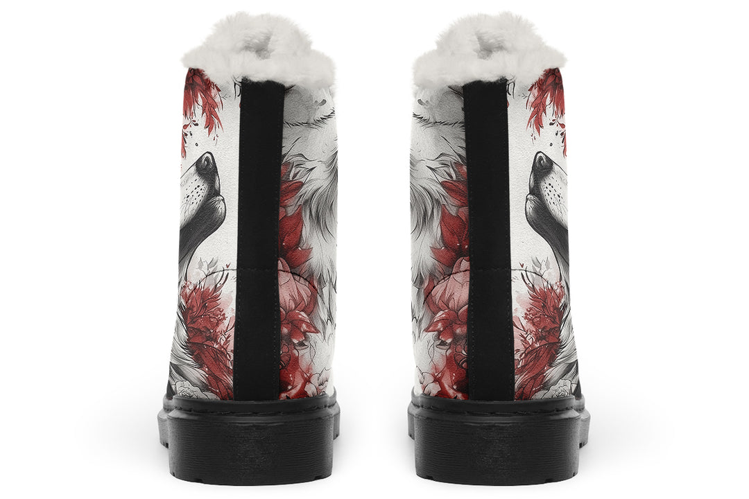 Crimson Wolf Winter Boots