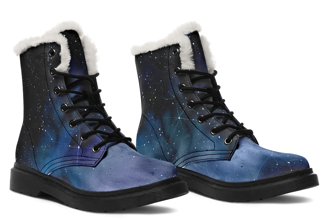 Deep Blue Winter Boots