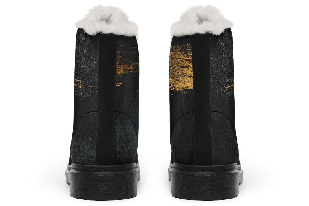 Gilded Obsidian Winter Boots