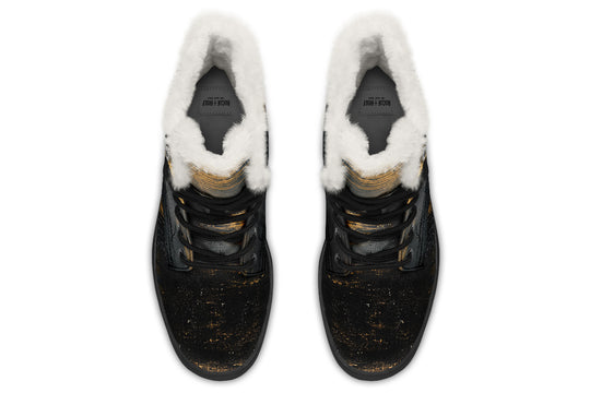 Gilded Obsidian Winter Boots