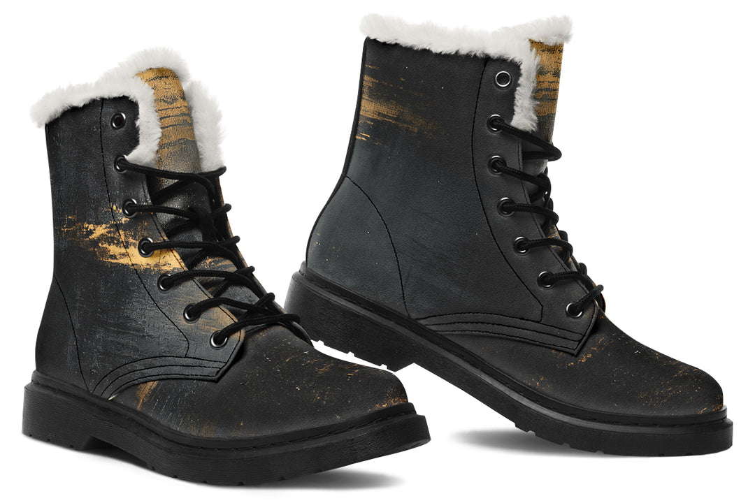 Gilded Obsidian Winter Boots