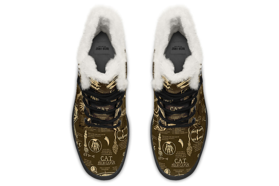 Tan Cat Study Winter Boots