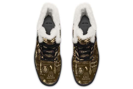 Tan Cat Study Winter Boots