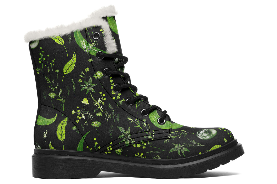 Green Moonlit Botanica Winter Boots