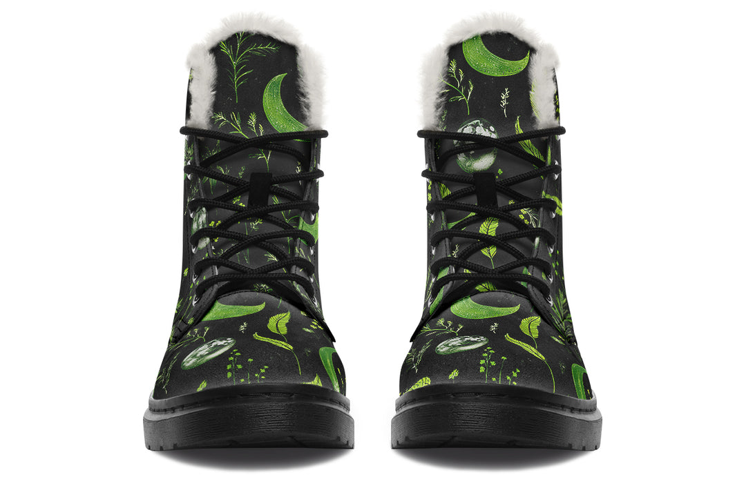 Green Moonlit Botanica Winter Boots