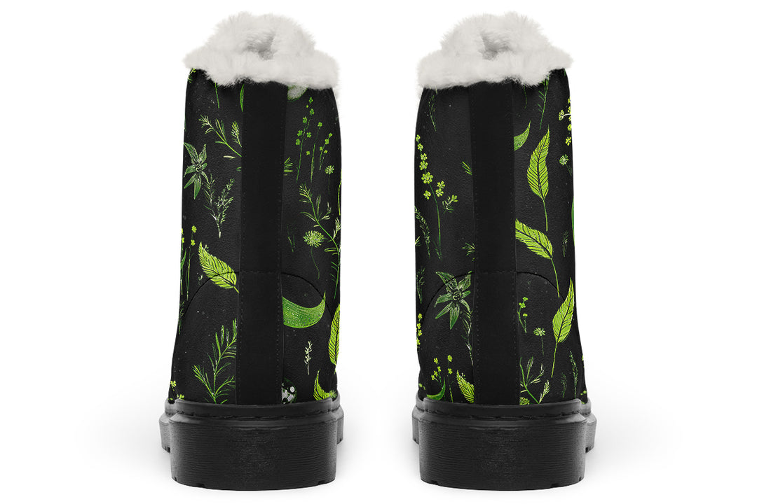 Green Moonlit Botanica Winter Boots
