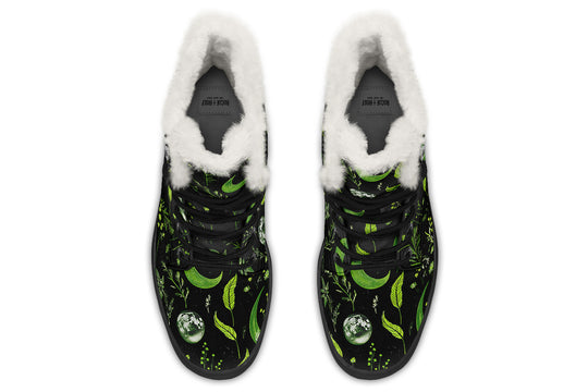 Green Moonlit Botanica Winter Boots