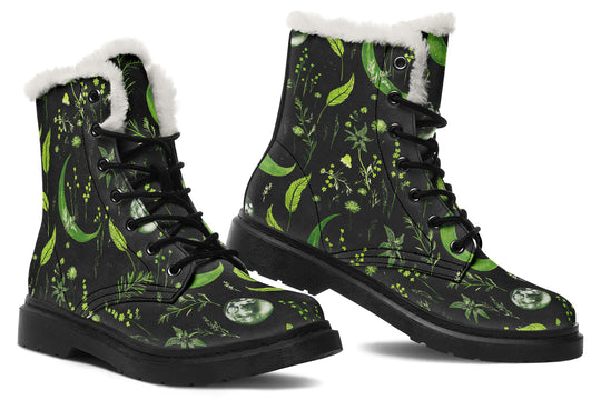 Green Moonlit Botanica Winter Boots