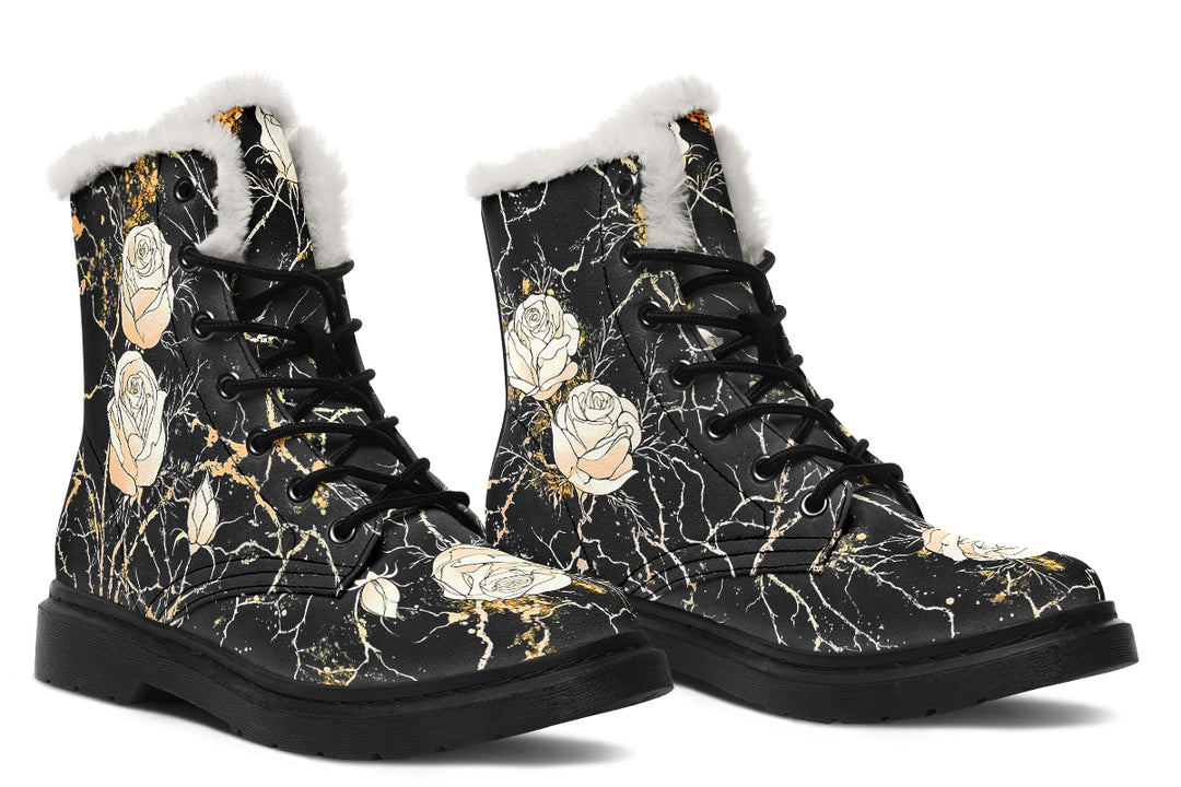Kintsugi Rose Winter Boots