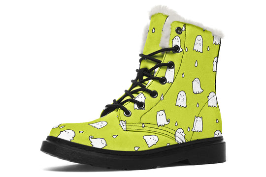 Lime Ghost Party Winter Boots