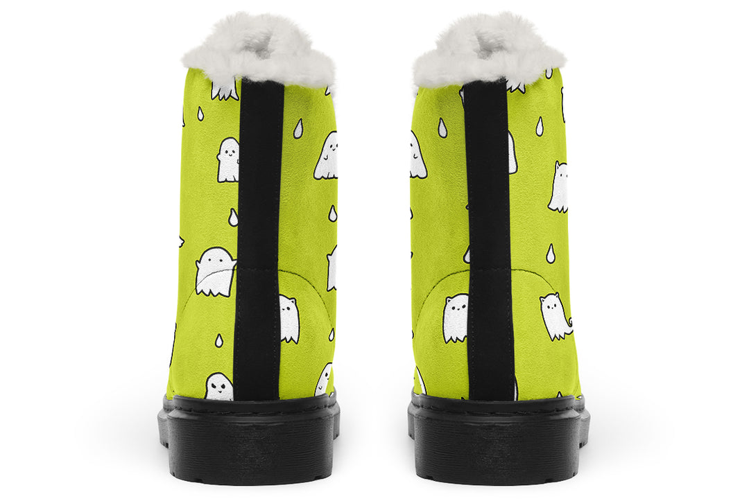Lime Ghost Party Winter Boots