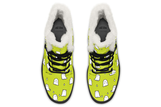 Lime Ghost Party Winter Boots
