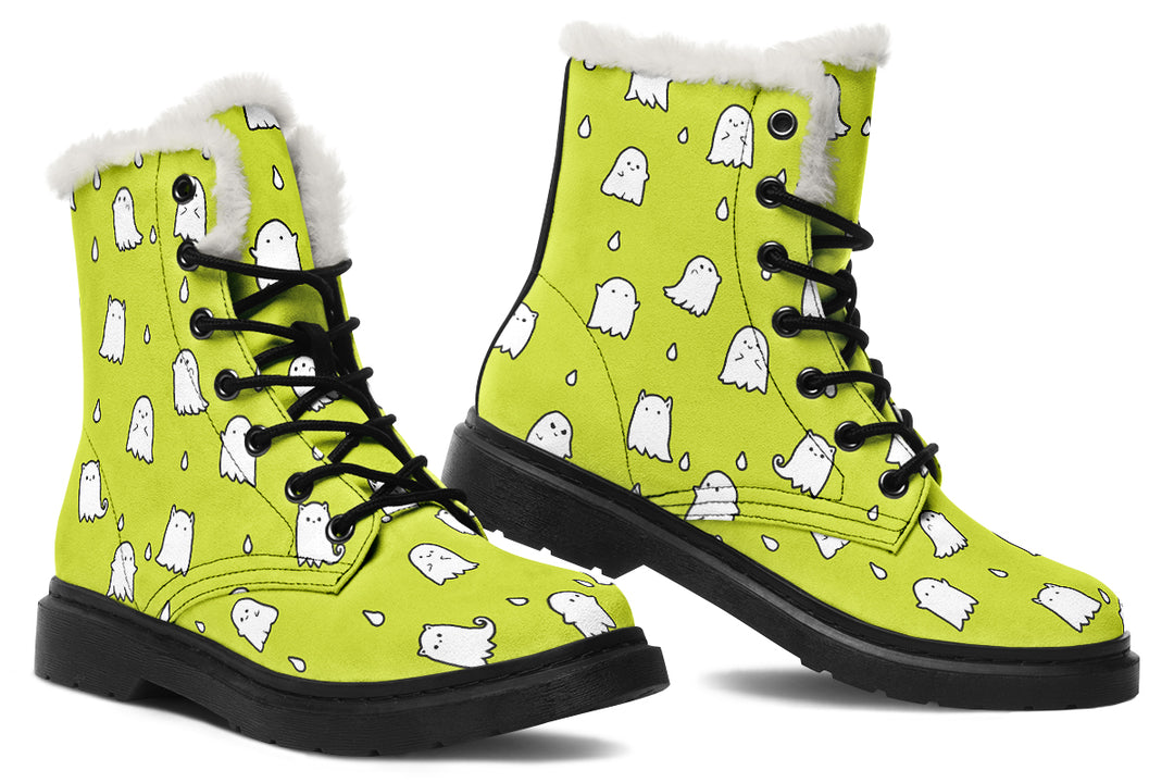 Lime Ghost Party Winter Boots