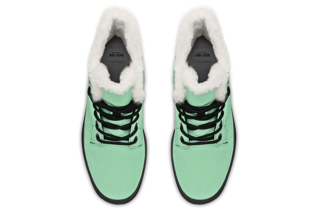 Mint Green Winter Boots