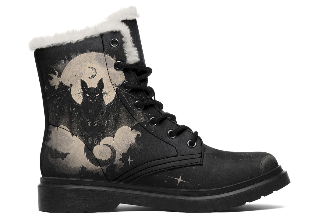 Moonlit Bat Winter Boots