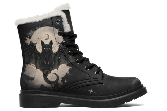 Moonlit Bat Winter Boots