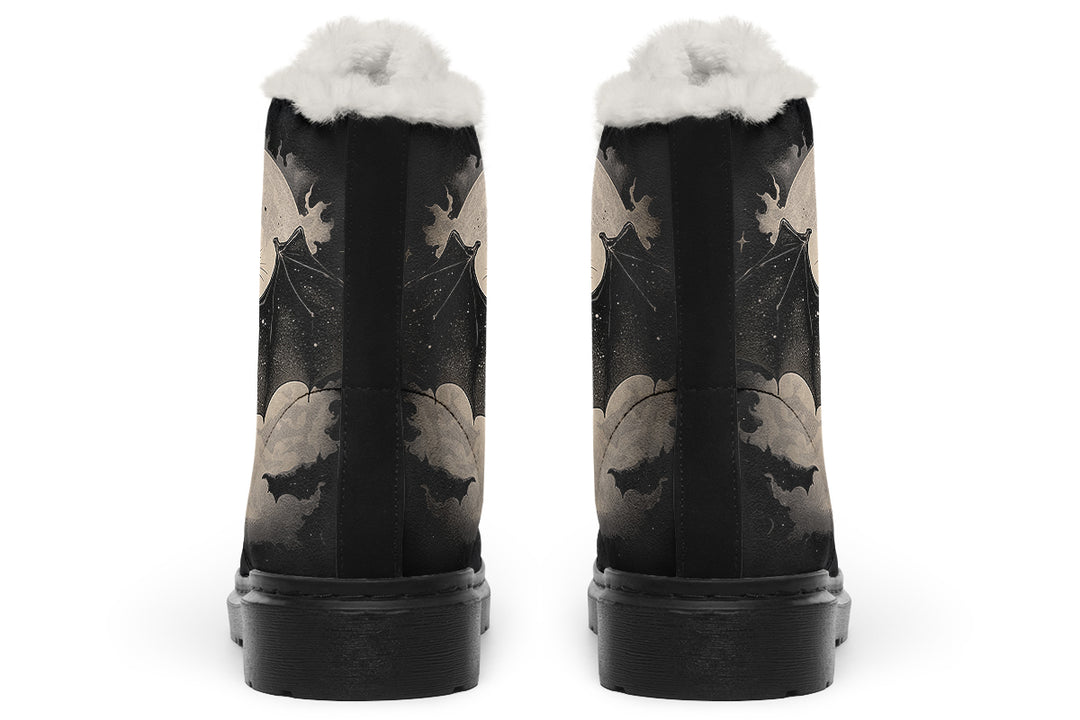 Moonlit Bat Winter Boots