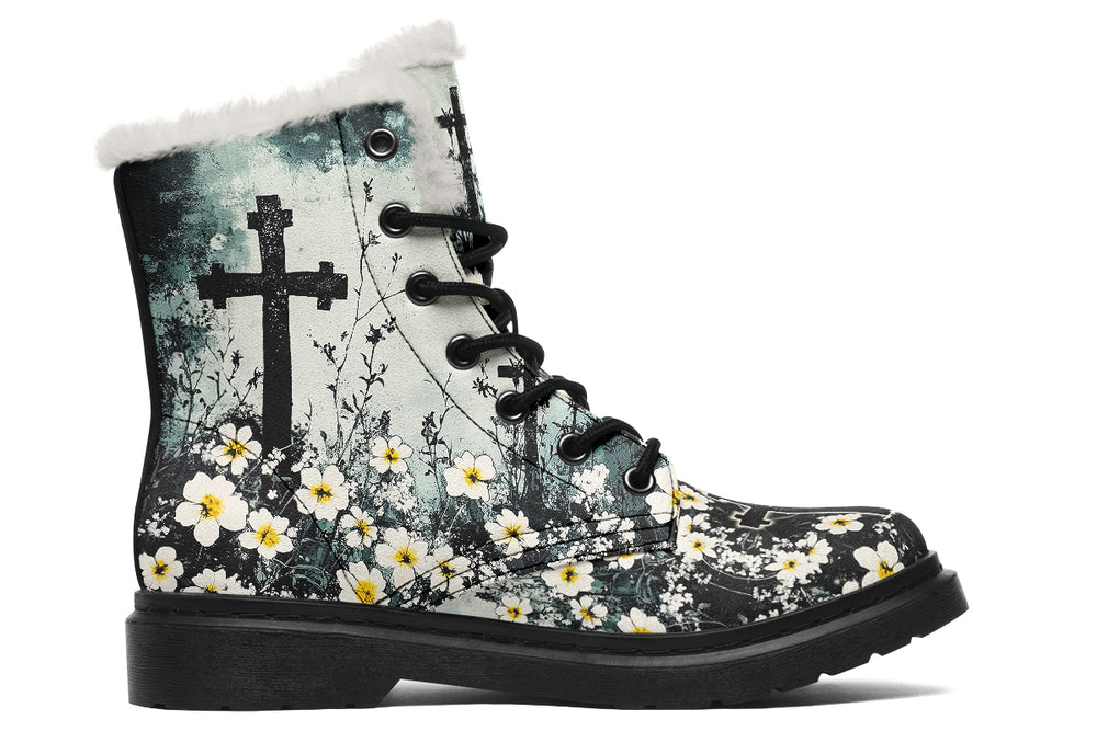 Mourning Petals Winter Boots