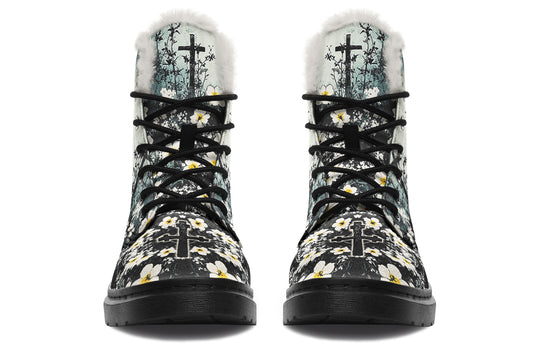 Mourning Petals Winter Boots