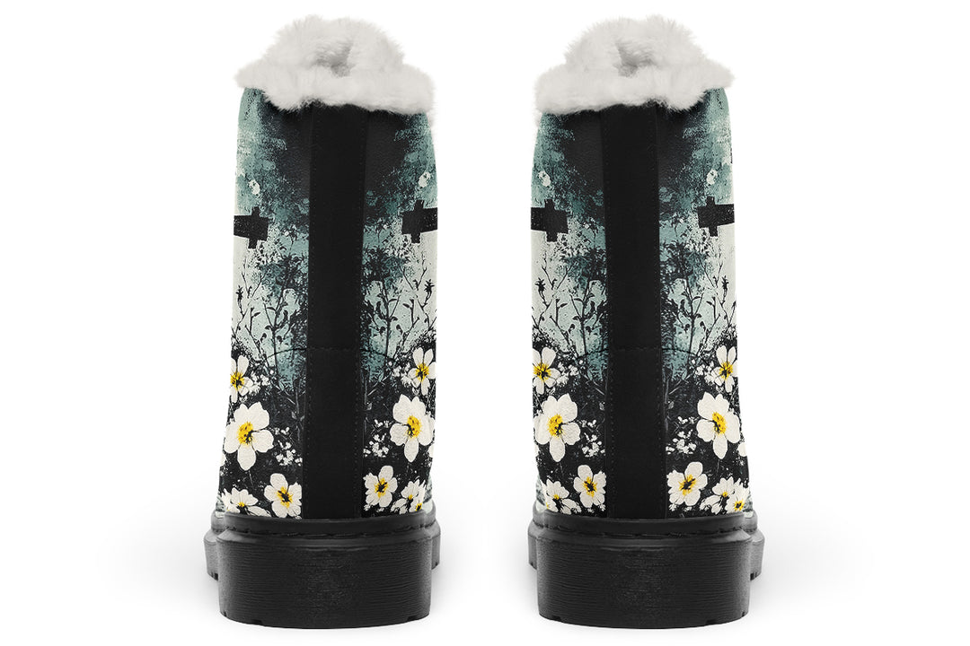 Mourning Petals Winter Boots