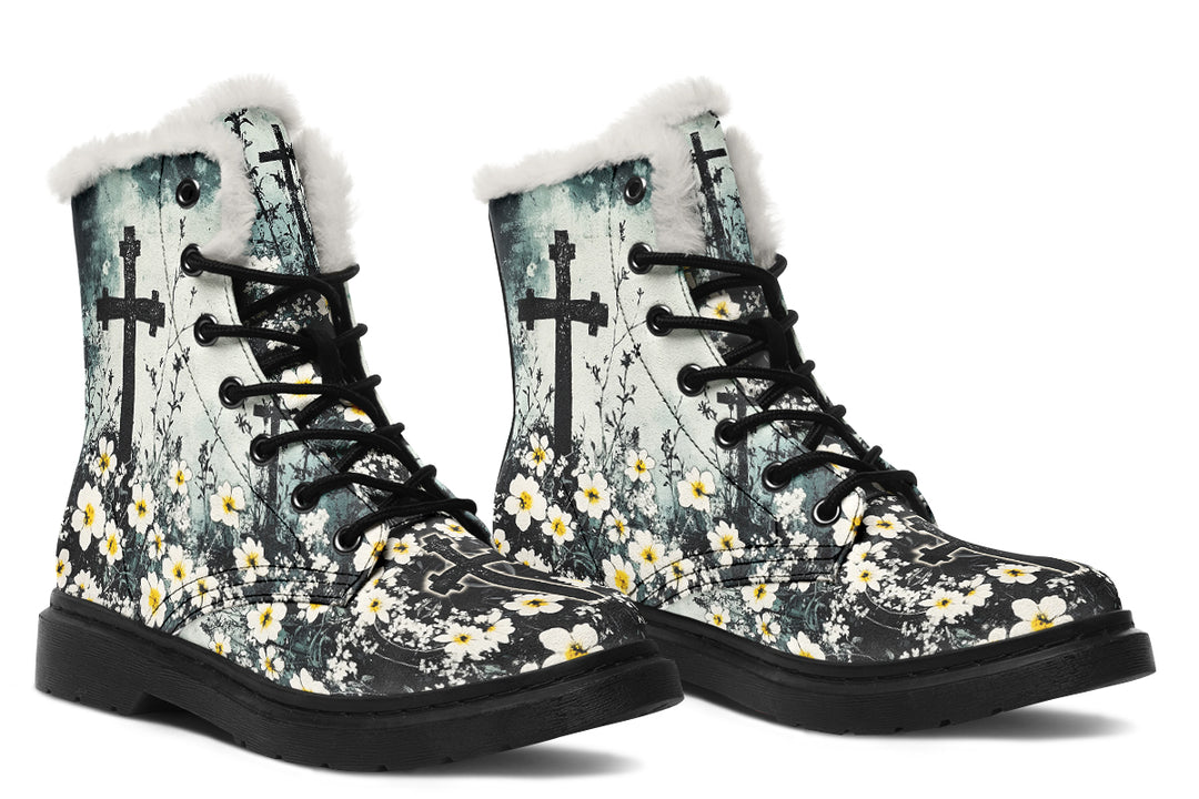Mourning Petals Winter Boots