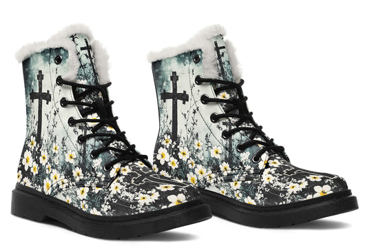 Mourning Petals Winter Boots