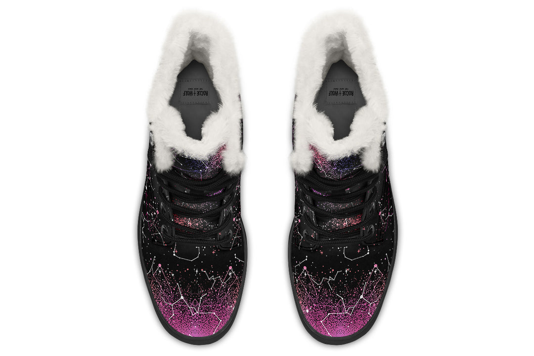 Pink Aurora Winter Boots
