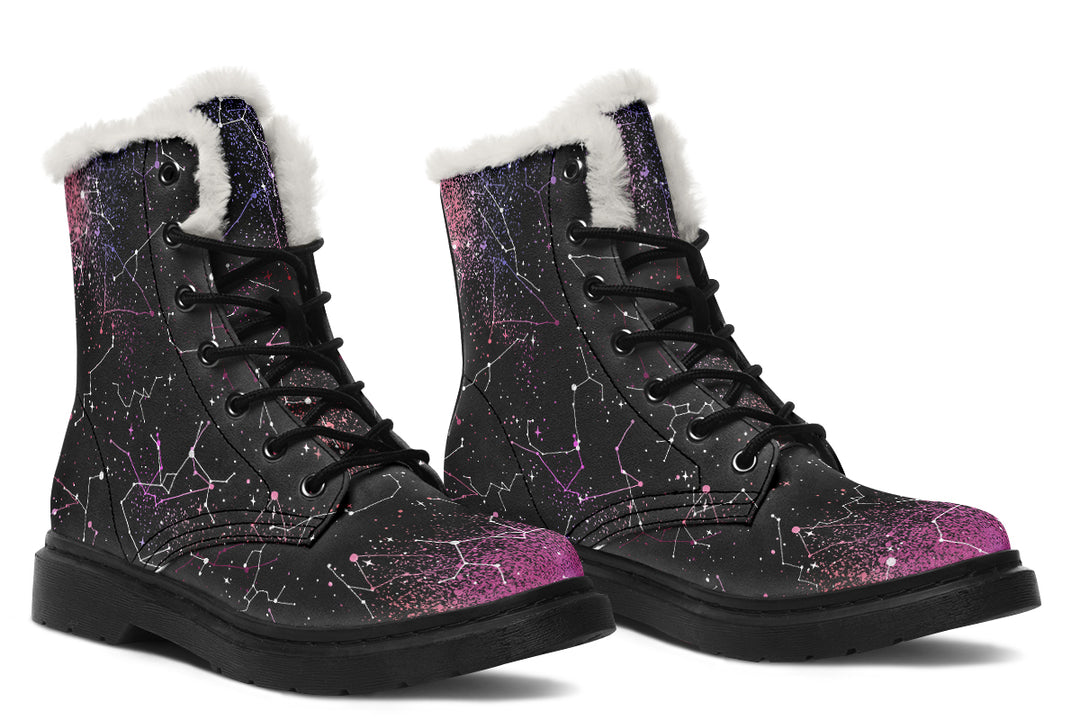 Pink Aurora Winter Boots