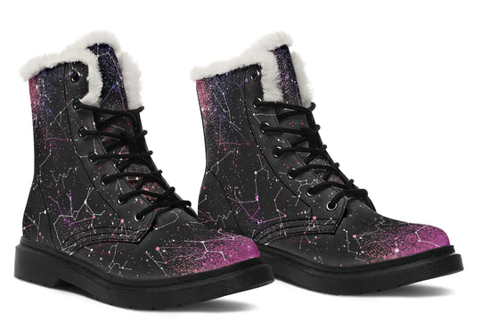 Pink Aurora Winter Boots