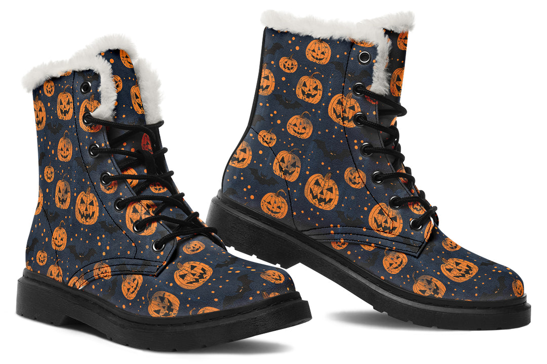 Pumpkin Party Winter Boots