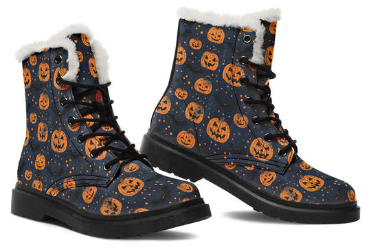 Pumpkin Party Winter Boots