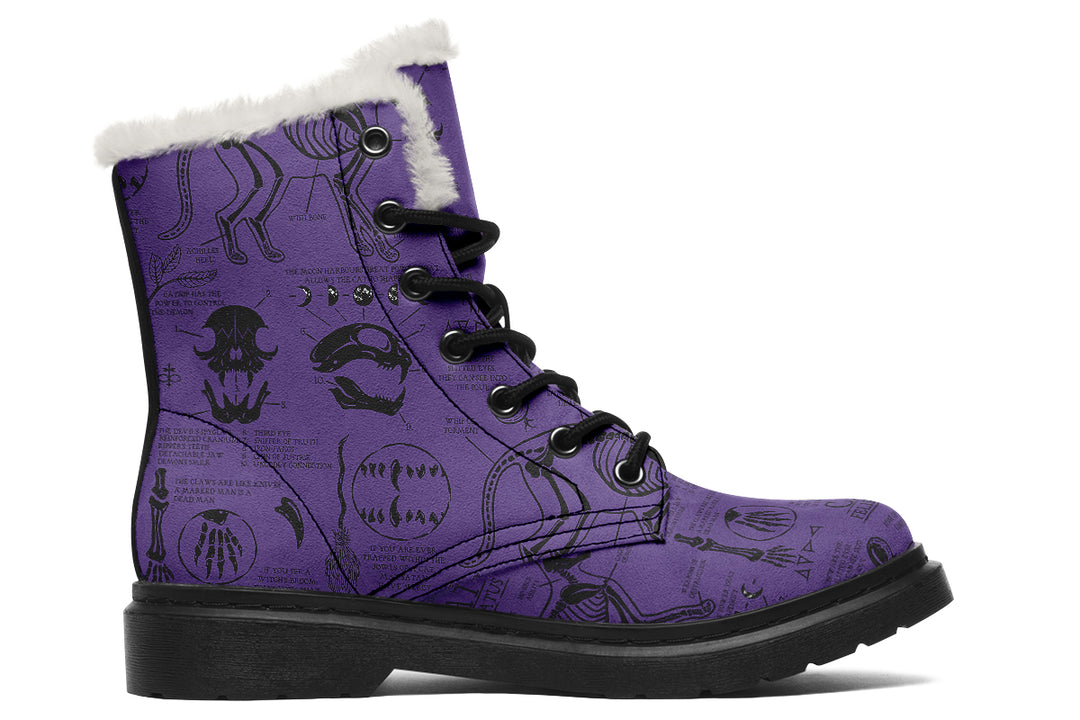 Purple Cat Study Winter Boots